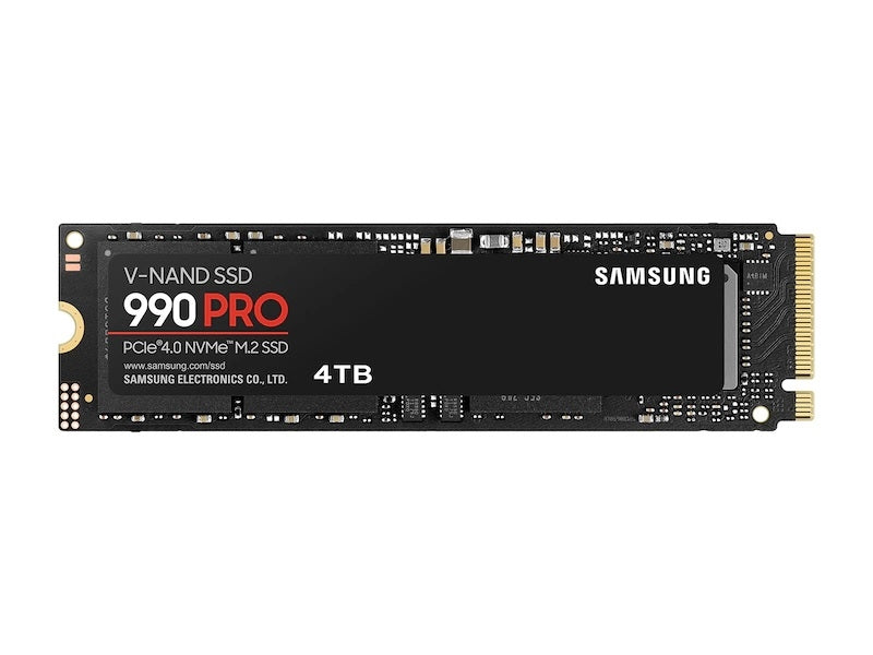 Samsung SSD MZ-V9P4T0B AM 990 PRO 4TB PCIe NVMe M.2 Retail product image from ASI