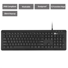 SIIG JK-US0U11-S1 Waterproof USB Multimedia Keyboard